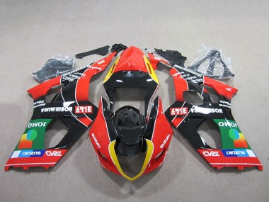 Preisgünstige Suzuki GSXR 1000 K3 03-04 Verkleidungen - Rot Grün Schwarz